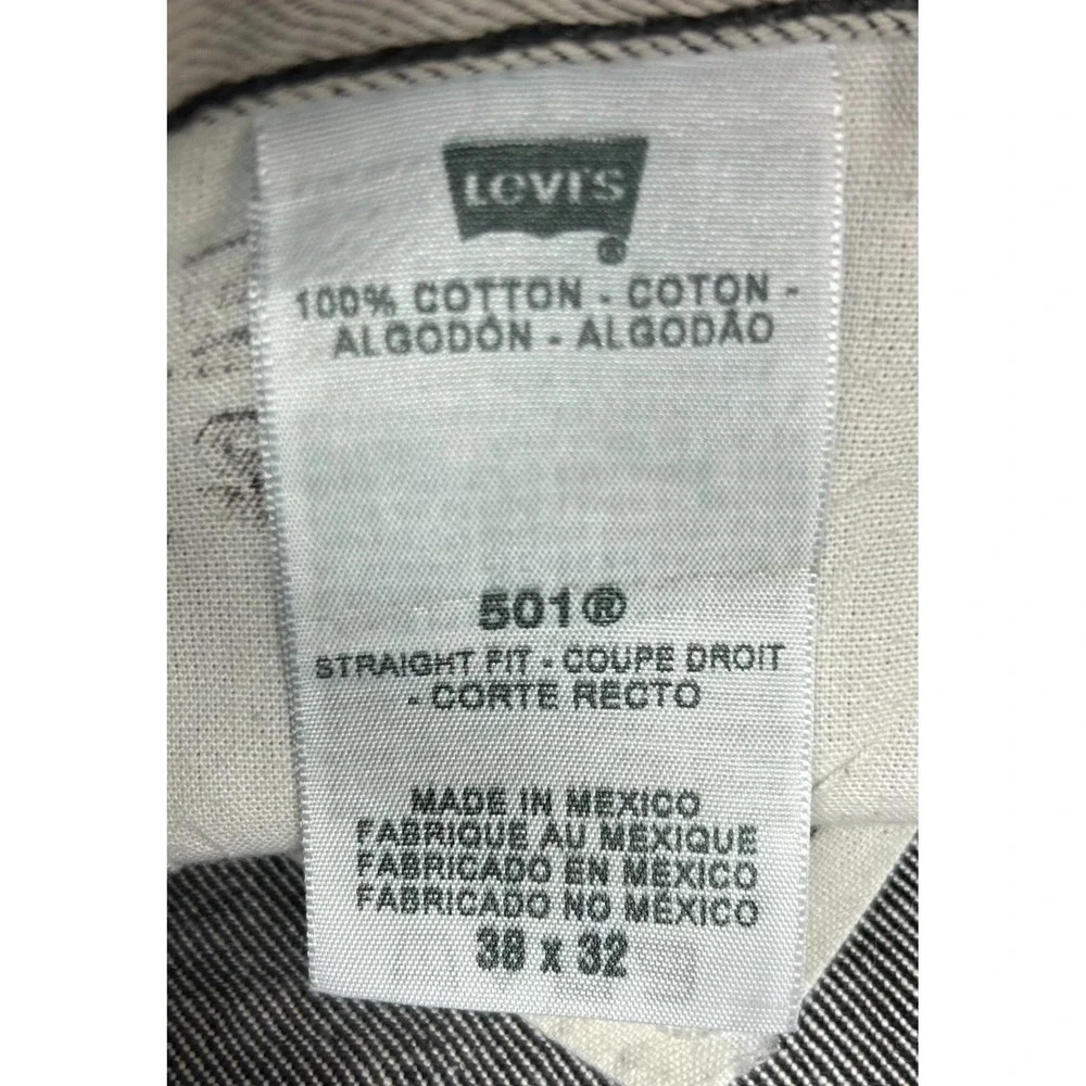 Levi's 501 XX Straight Fit Jeans Mens 38x32 White Twill Button Fly Pockets READ